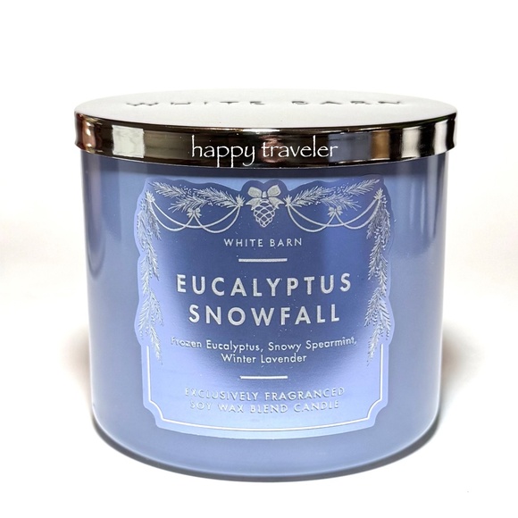 EUCALYPTUS SNOWFALL 3 Wick Candle - Picture 1 of 4